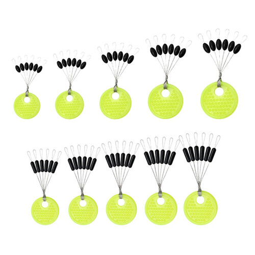 10Grop Rubber Fishing Float Bobber Stopper-Olive M 1