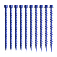 10Pcs Tent Nails Camping Tent Stake Plastic Tent Pegs-Blue
