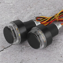 2 Stück LED-Kennzeichenleuchten mit 70 cm Kabel für Motorrad ATV Roller Weiß bis Gelb