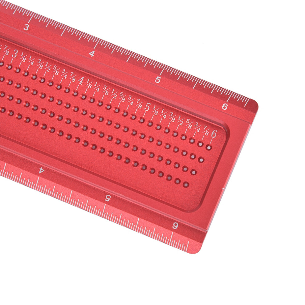 T-Type Woodworking Scriber Gauge Aluminum Alloy 183X88x58mm Red 3081362296833