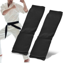 2 Stück Dicke Sport-Beinschützer für Karate Muay Thai Schwarz M