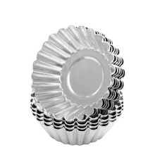 Runde æggetærteforme til bagning, holdbare mini-tærteforme i aluminium med stabelbart design, non-stick overflade for nem frigørelse,