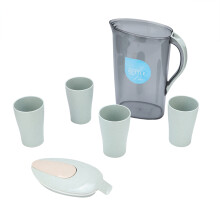Conjunto de copos empilháveis duráveis com alça portátil para facilitar o despejo. Jarras de grande capacidade, livres de BPA, resistentes ao