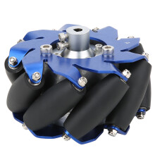 4in Aluminum Mecanum Wheel with TPU Rollers for Robotics Applications