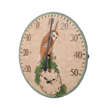 Thermomètres d'intérieur et d'extérieur avec horloge,