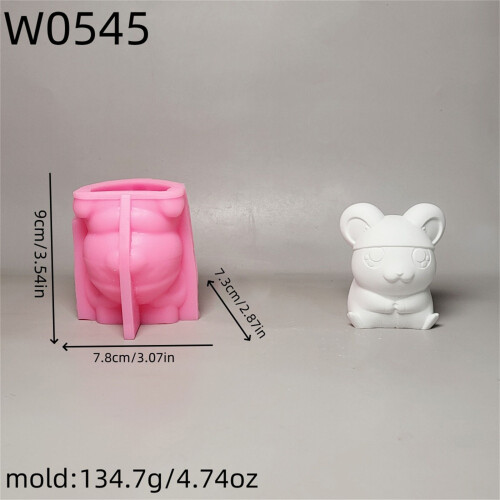 Moules à bougies en Silicone en forme d'animal, Statue de 2