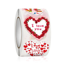 Valentines Day Sticker 25mm Adhesive Wrapping Labels for Wedding