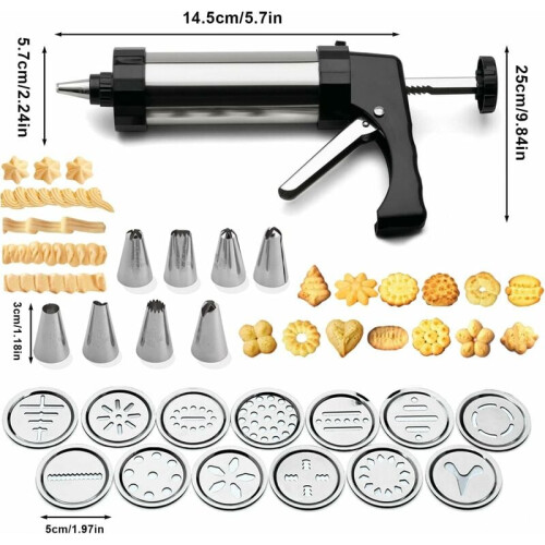 Cookie Maker's Dream, brukervennlig kjekspressesett i rustfritt stål for problemfri baking 1
