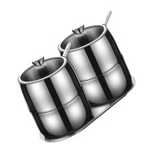 Distributeur de sel et de poivre à Double épices en acier