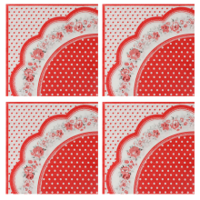 Pratos florais encantadores, guardanapos biodegradáveis com corantes atóxicos para decoupage, guardanapos decorativos para festas, guardanapos