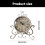 Desk Clock Vintage Iron Tabletop Clock with Precise Movement for 3