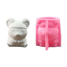 3D Hamster Figurine Silicone Molds for Epoxy Resin Candle Soap