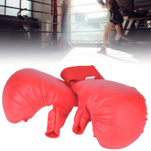 Boxing Gloves Karate Hand Protector with Thumb; PU+EVA; Blue/Red; M/L