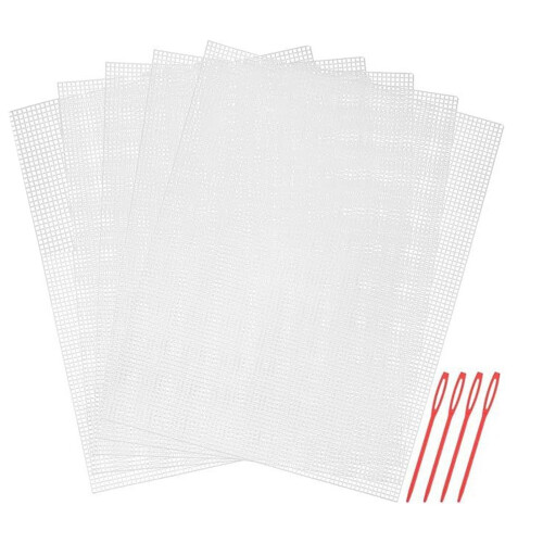 5 Pcs Plastic Mesh Canvas Sheets Needlepoint Canvas for Crochet
