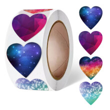 500PCS Heart Shape Sticker 1Inch Valentines Day Sticker