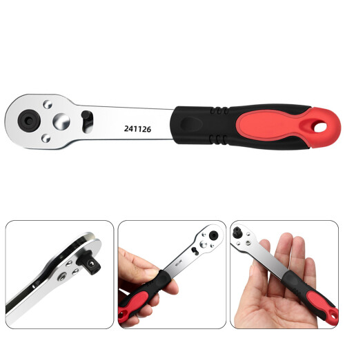 Portable Ratchet Wrench 1/4inch Drive Socket Screwdriver Bit 1