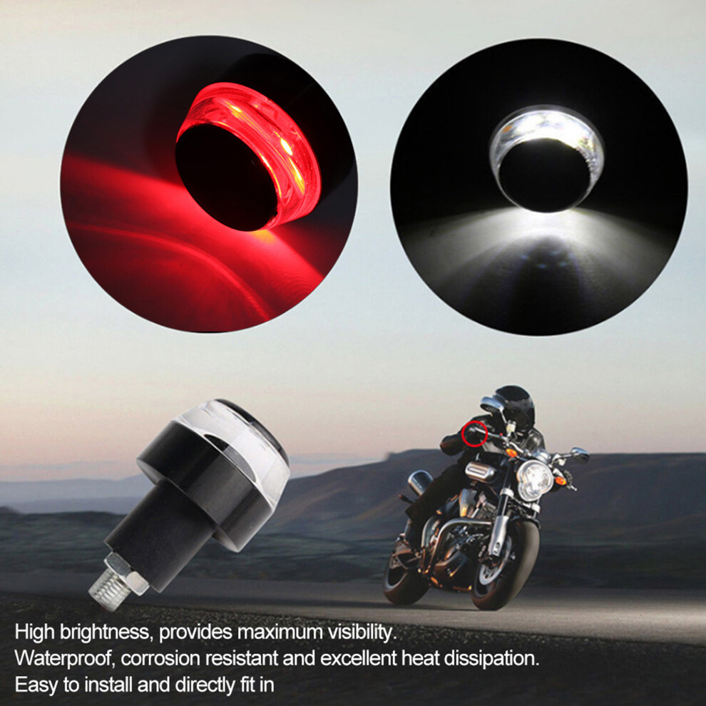 2Pcs Led Motorcycle Handlebar Lights, Turn Signal & Decor, 33Mm Red 5041362303724