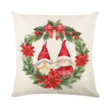 Weihnachtskissenbezüge, Blumenkissenbezug für Sofa, Couch,-1