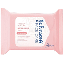 Johnson's Face Care Makeup Be Gone Refreshing Wipes 25 Wipes