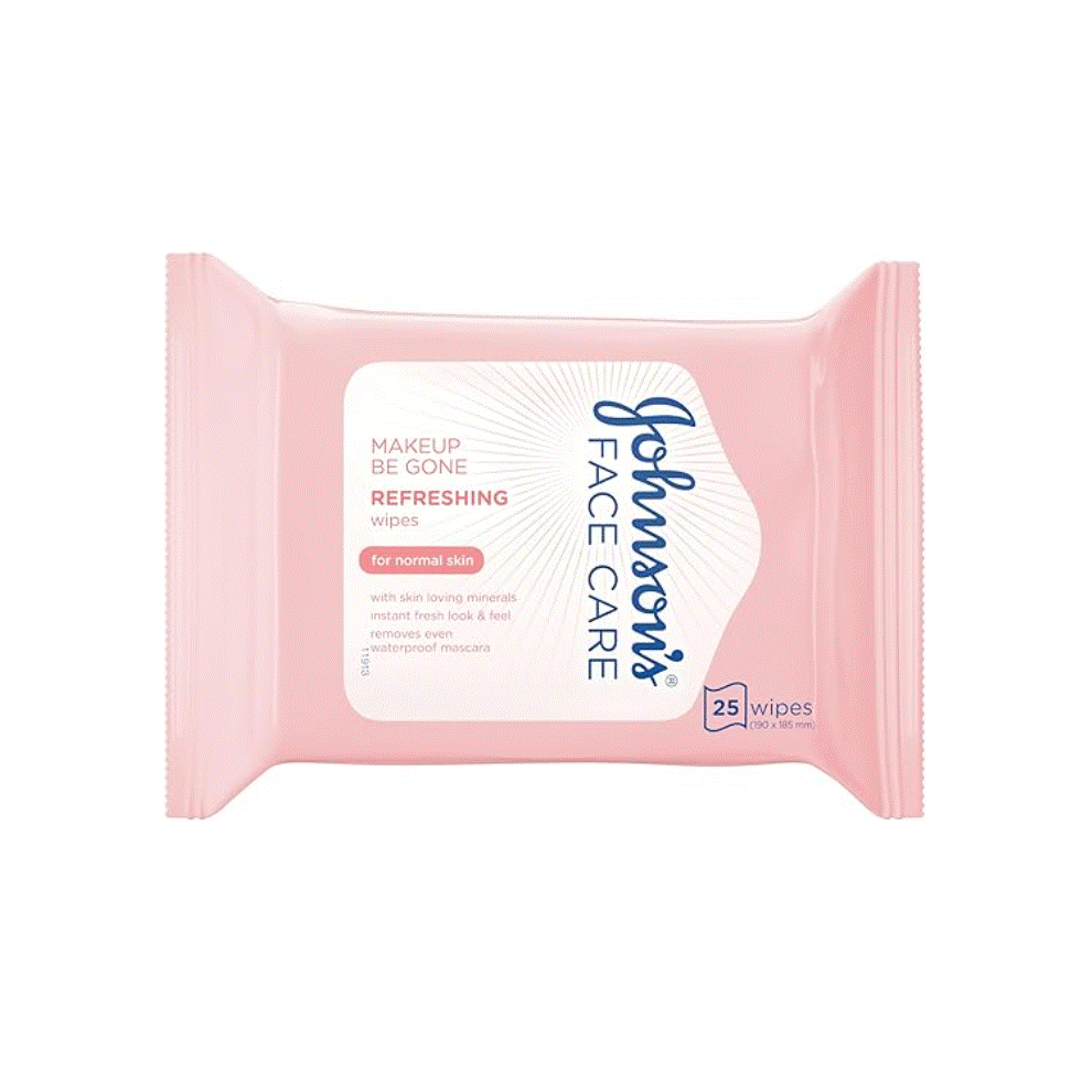 Johnson's Face Care Makeup Be Gone Refreshing Wipes  25 Wipes