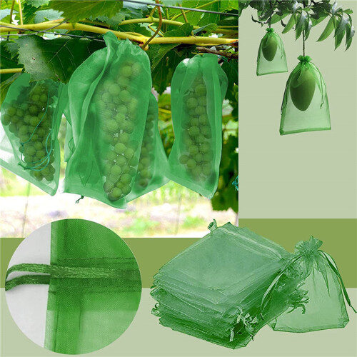 Praktische Polyester-Pflanzenschutzbeutel,-Grasgrün 10 15cm 2
