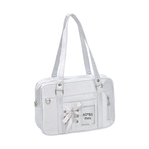 Einfache Umhängetasche, Pendlertasche,-Silber