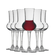 Tritan Crystal Glass Liqueur Glasses, Elegant Design Non-Lead Material Versatile Glassware for Liqueur Tasting, 6-Piece Clear Glass Set Dishwasher Saf