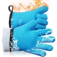 Gants en silicone avec doublure intérieure en coton : protection double couche résistante à la chaleur, idéale pour la cuisine, les grillades et