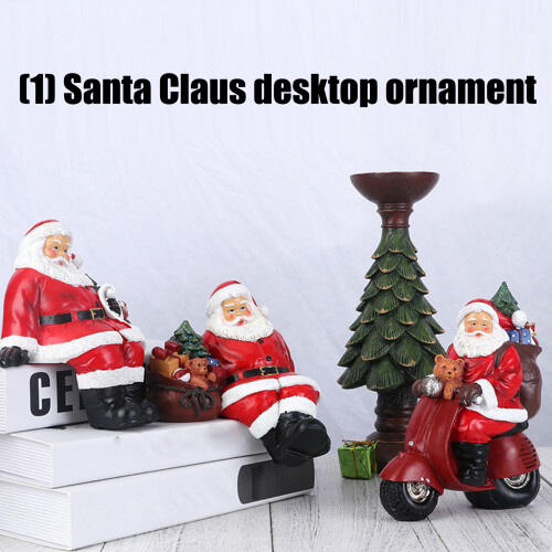 Kerstbeeldje Figuur Decors Hars Kerstmannen-beer geschenkdoos 2