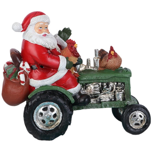 Hars Kerstmannen Standbeelden Kerst Staande-tractor rijden