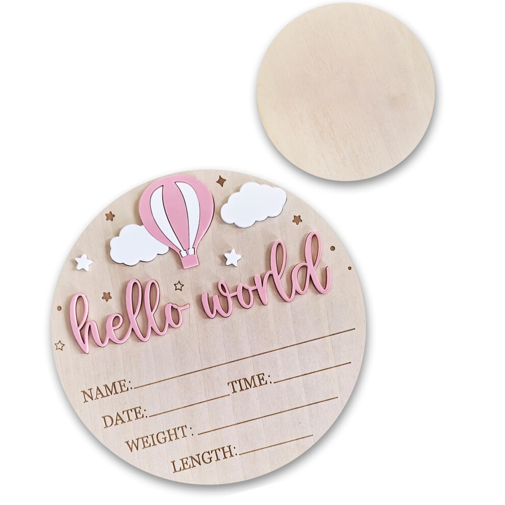 Customizable Newborns Keepsakes Plaque Hello Worlds Baby Welcome