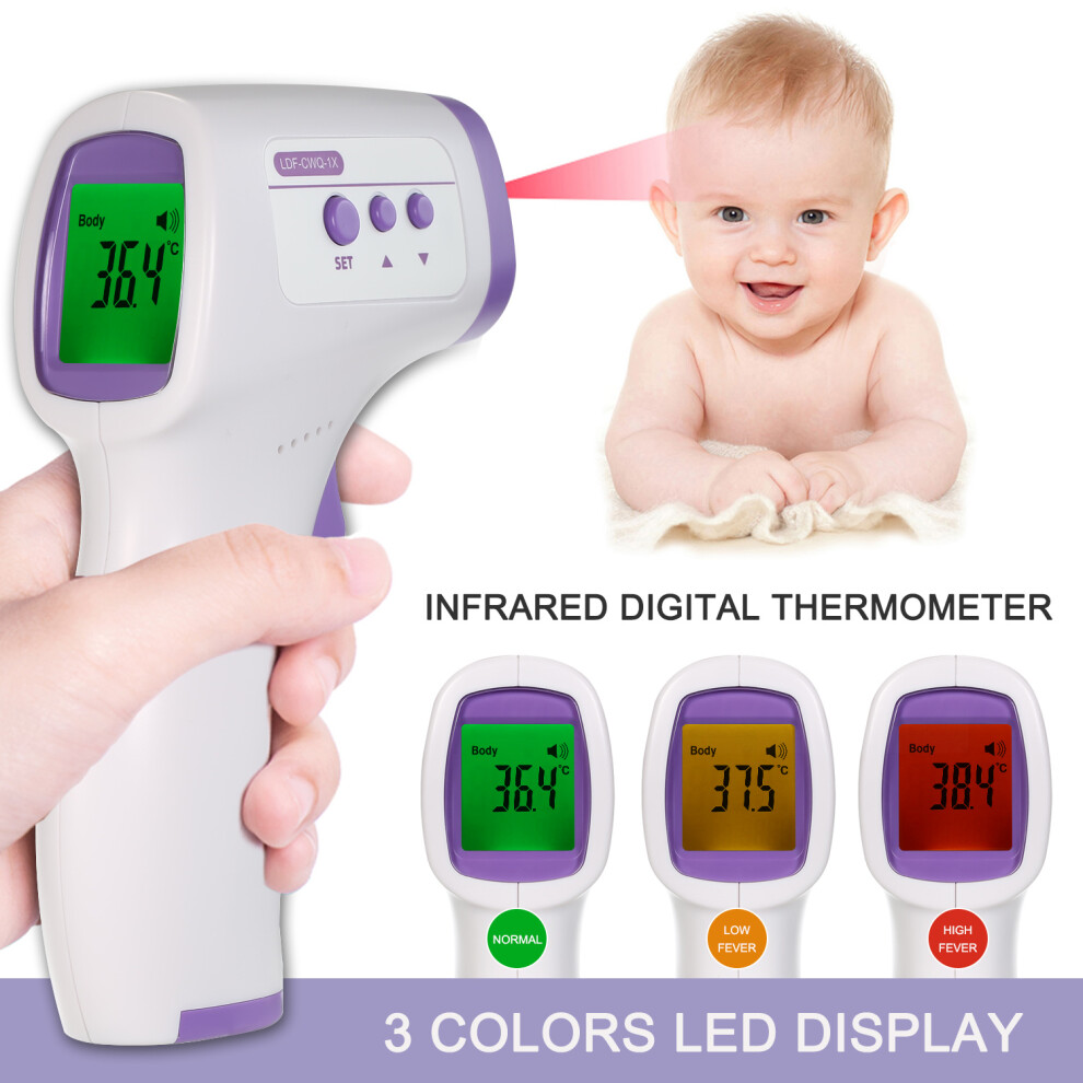 Digital Infrared Forehead Thermometer With Instant Read & Alarm Feature 8751362309059