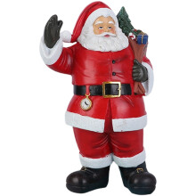 Resin Santa Clauses Statues Christmas Standing Figurines-greet