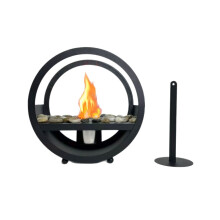 Contemporary Metal Fire Heater Space Saving Alcohols Fireplaces
