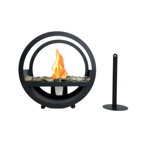 Contemporary Metal Fire Heater Space Saving Alcohols Fireplaces