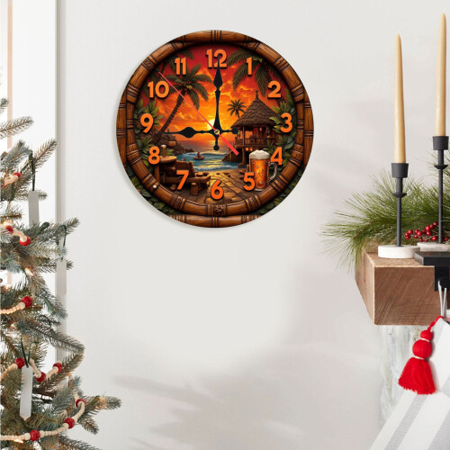 Modern Quiet Not Ticking Wall Clock with-12 inch billiards 2