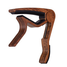 Aluminum Wood Tone Guitar Capo for 6-String & Electric + 3 Picks