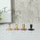 Retro Candlestick Candle Holders Iron Taper Candle-Black 5