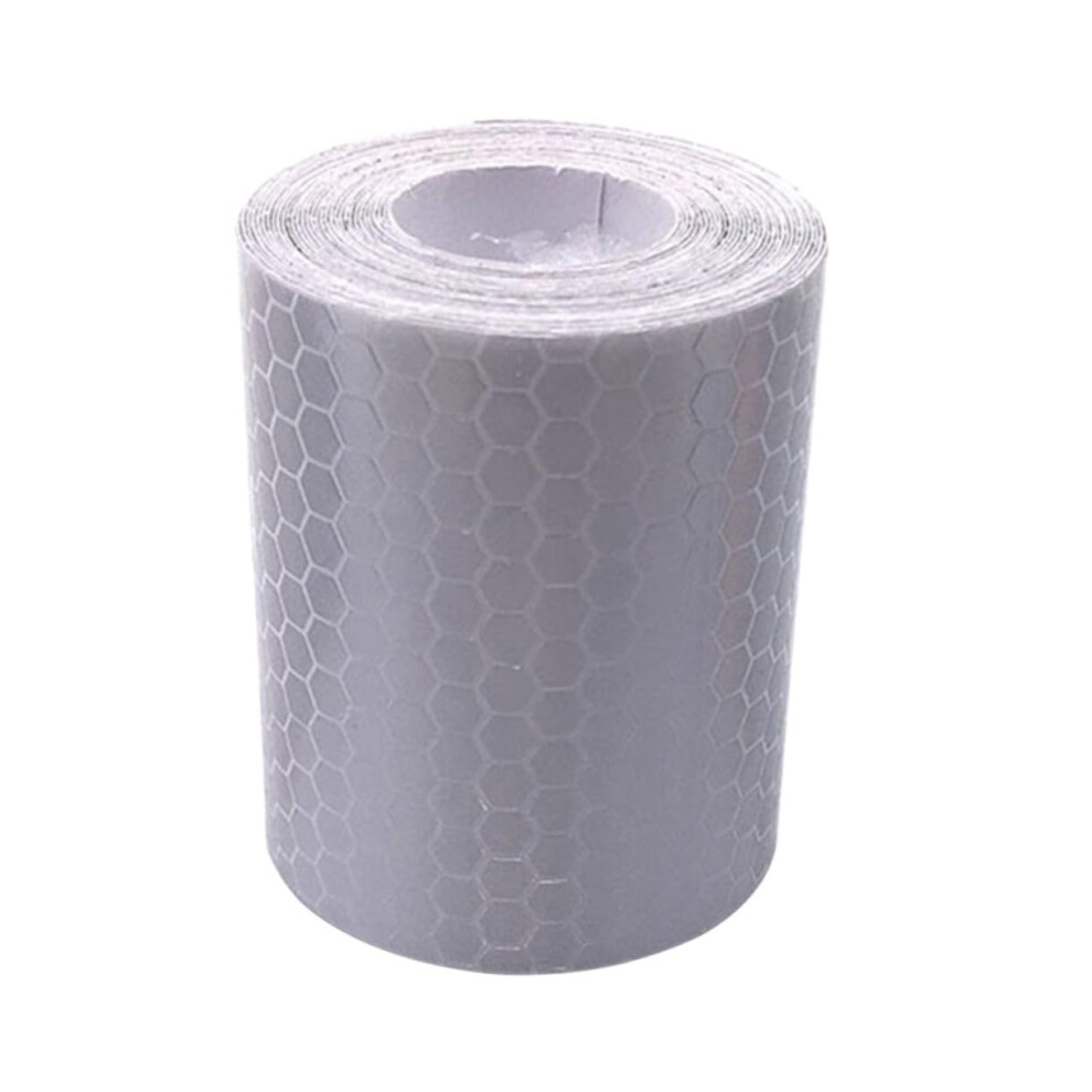 4Pcs Vehicle Reflective Tape Self-Adhesive Safety Strip For Trucks Trailers Bicycles High Visibility Nighttime Warning Tape White 9339159279953