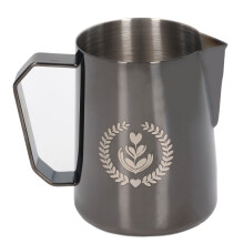 Lattiera compatta per montare il latte, in acciaio inox per uso alimentare, con beccuccio di precisione per ristoranti (450 ml)