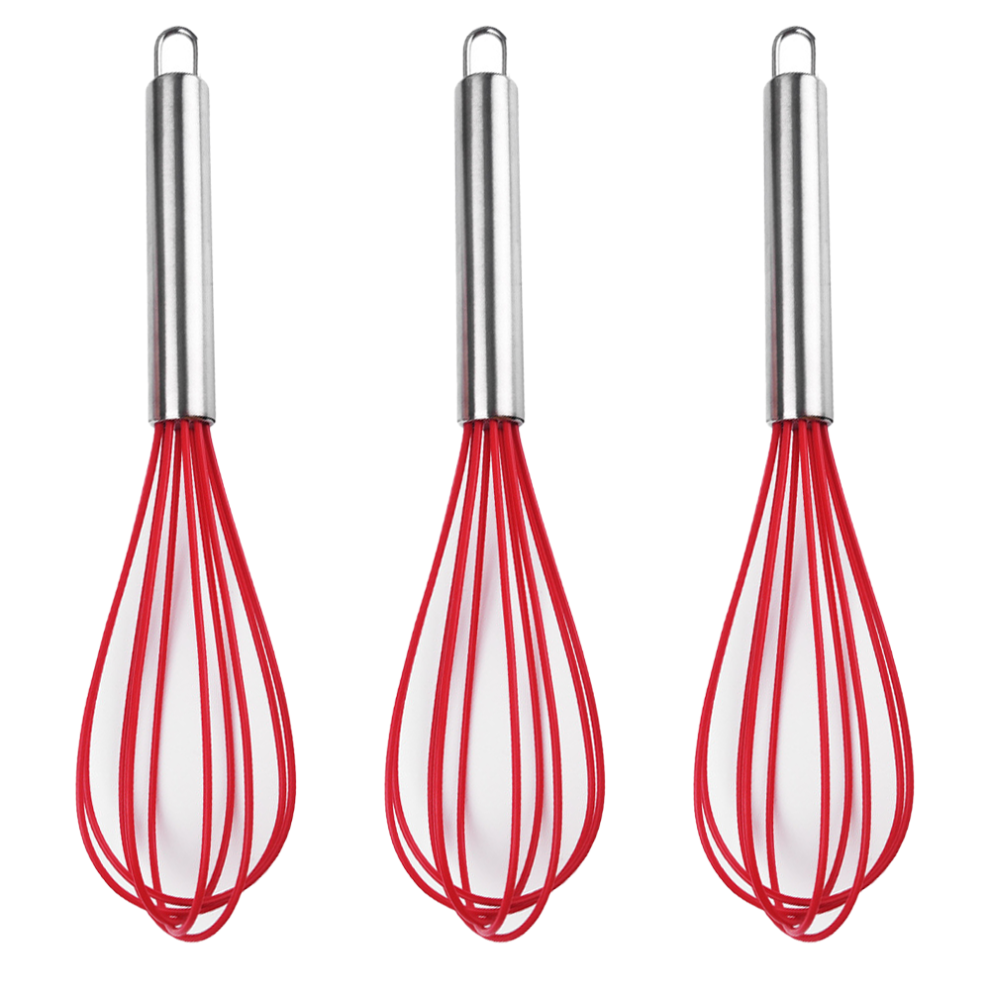 Innovative Fatigue-Free Mixing Whisk, Designed For Non-Stick Cookware, Stainless Steel Core With Heat Resistant Silicone Heads, Comfortable Non-Slip H-image-OPC-PN2558Q-NEW