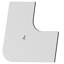 Farbschaber, gebogene Betonkelle, Bauspatel für Wände-40