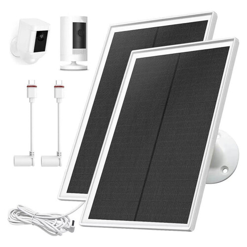 Typ-C-Adapterkabel für Solarmodule und Sicherheitskameras,-Weiß 2