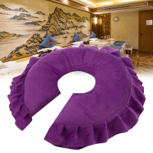 Detachable U-Shape Face Pillow Cushion for SPA Massage Bed, Purple
