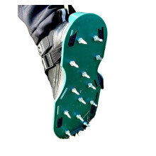 Lawn Aerator Shoes Grass Spiked with Adjustable Strap Tool Anti-Slip for Yard Patio Garden(Black) Black One Size