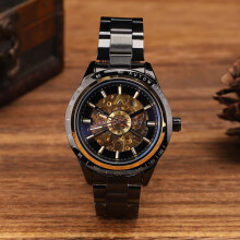 Automatic Mechanical Waterproof Men's Watch 43mm Stainless Steel Gold
