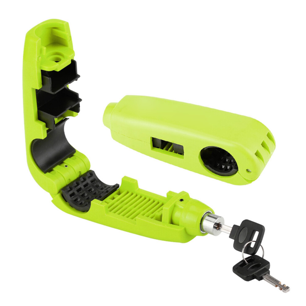 Handlebar Lock Brake Throttle Grip Anti Theft For Motorcycle Scooter Atv - Green 6921362315509