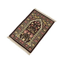 Muslims Prayer Mat with Tassels 70x110cm Portable-Coffee color