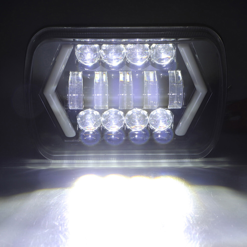 Square Led Head 5X7in For Jeep High Low Beam Off-Road And Street Light 8411362315497
