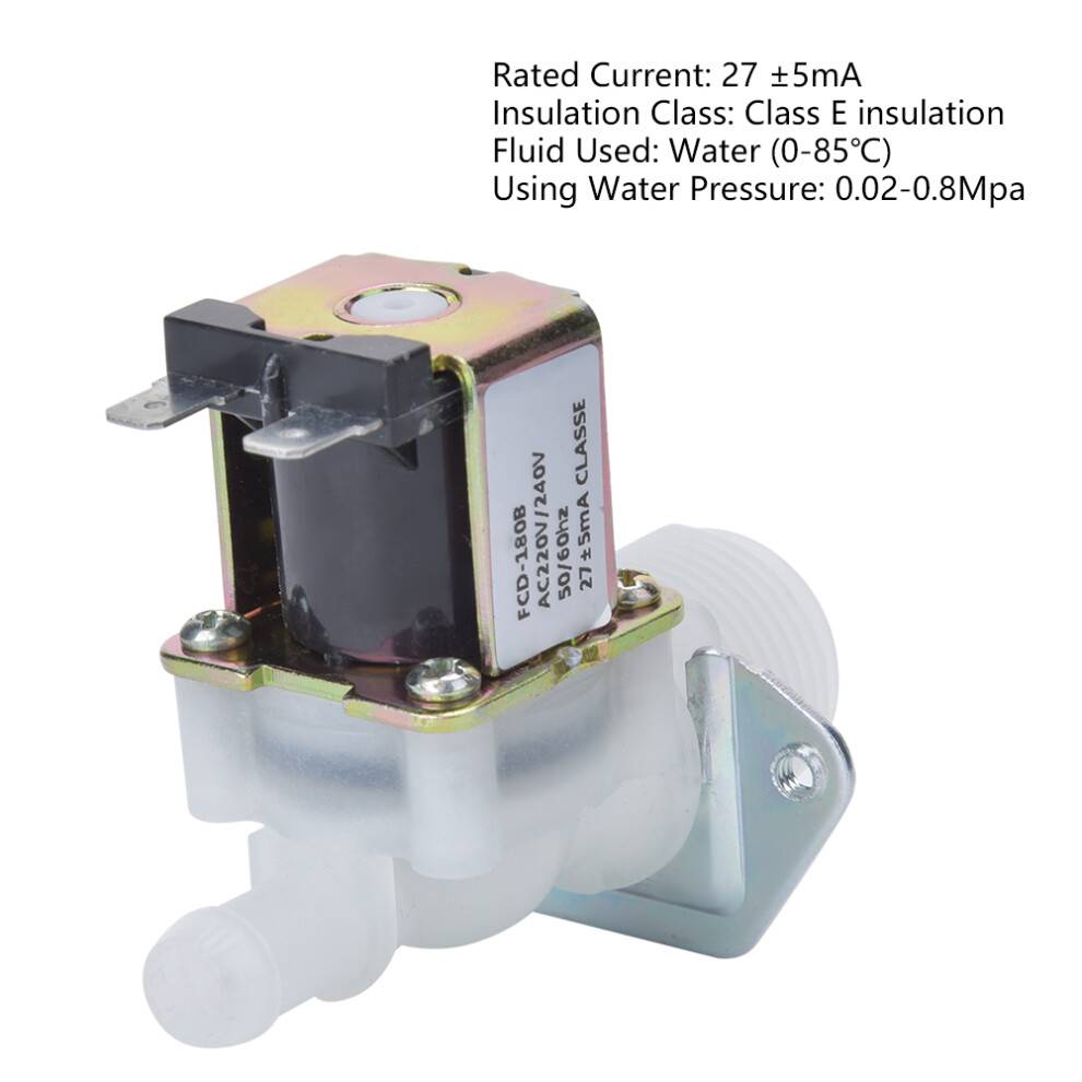 Durable 3/4In Electric Solenoid Valve Inlet 1-Way 220V For Home Use 4981362314454